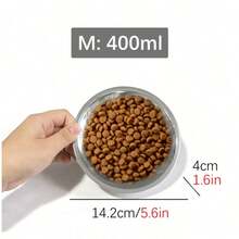 4 件/1 件优质不锈钢宠物碗，易于清洁的猫粮和狗粮碗内衬 - 銀色 - 查看 16