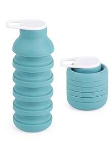 1pc Foldable Silicone Cup, Outdoor Travel Silicone Sports Water Bottle, Portable Cycling Water Cup