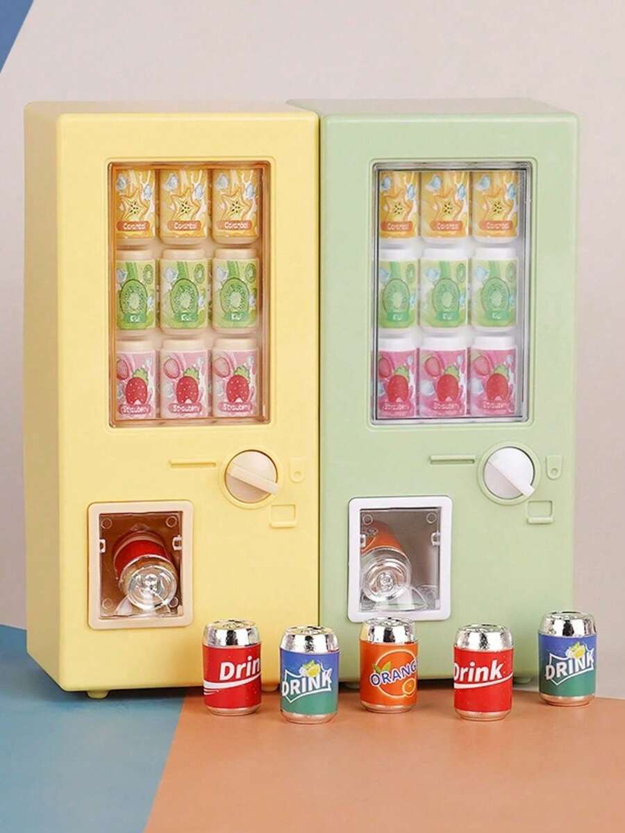 Máy pha chế đồ uống mini, Lon nước ngọt, Nhà búp bê pha chế đồ uống, Mô hình trang trí siêu thị nhỏ, Quà tặng nhỏ cho bữa tiệc, Đồ chơi sáng tạo mini cho thanh thiếu niên, Đồ chơi siêu nhỏ, Đồ chơi, Thích hợp để trang trí tiệc - Nhiều màu - Xem 1