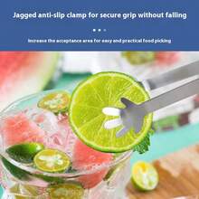 3pcs Stainless Steel Creative Food Tongs, Kitchen Sugar Cube Clip, Hand-Shaped Snack Chip Clip, Non-Slip Ice Tongs, Family Dinner Supplies, Christmas Party Supplies