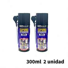 Espuma de poliuretano de 750 ml / 300 ml con boquilla de aplicación - Para rellenar, sellar, fijar, aislamiento térmico y acústico - Multiusos - Blanco - Ver 2