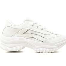 Women's Casual Sneakers Blogger Platform Shoes White Black Beige Comfortable Sneaker High Sole Chunky Lightweight New Arrival Top Original Fashion, White Sneakers - 銀 - 查看 2