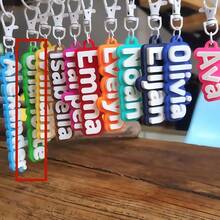 1 PC Customizable Personalized Name Keychain, Backpack Bottle Bag Tag, Lunch Box Label, Acrylic Custom Keychain, Vintage Tag, Durable, Versatile, Suitable For Birthday Party, Paving Sports Team Anniversary Sign, Best Gift For Family, Friends, Gift Box Display,Durable,Colorful,Cute,Adorable,Funny,Kawaii,Y2K,Stylish,Unisex,Casual,Custom,Personalized,Unique,Customized,Ideal Gifts For Him,Ideal Gifts For Her,Her,Boyfriend,Girlfriend,Family,Friends,Customized Keychains & Accessories - White Keychain + Hanging Ring - View 18