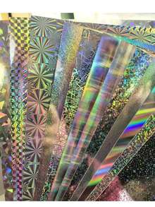 16/12 Cartulina con patrones florales surtidos (estilos aleatorios), tamaño A4 - 8.27*11.6 pulgadas, papel especial holográfico iridiscente, alto brillo, colores vibrantes, capas distintivas, adecuado para scrapbooking, tarjetas de felicitación, Navidad, álbumes hechos a mano, tarjetas de manualidades, invitaciones, fiestas de cumpleaños, decoraciones navideñas, esencial para proyectos DIY