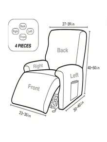 1pc Washable Slipcover For Single Sofa/Lounge Chair - Multicolor - View 6