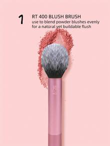 Real Techniques 6 Piece Everyday Essentials Makeup Brush Set, Includes 4 Brushes & Makeup Sponge&Miracle 2-In-1 Powder Puff Dual-Sided, For Foundation, Blush, Bronzer, Contour, Eyeshadow, & Powder, Travel Gift Set,Brush Set,Makeup Brush Kit,Make Up Brush Set,Make Up Set Complete,Makeup Brush Set,Complete Makeup Kit,Brush Kit,Brushes Makeup Set,Makeup Gift Set,Set,Giveaways,Professional Makeup Brushes,Complete Makeup Set - Hot Pink - View 3