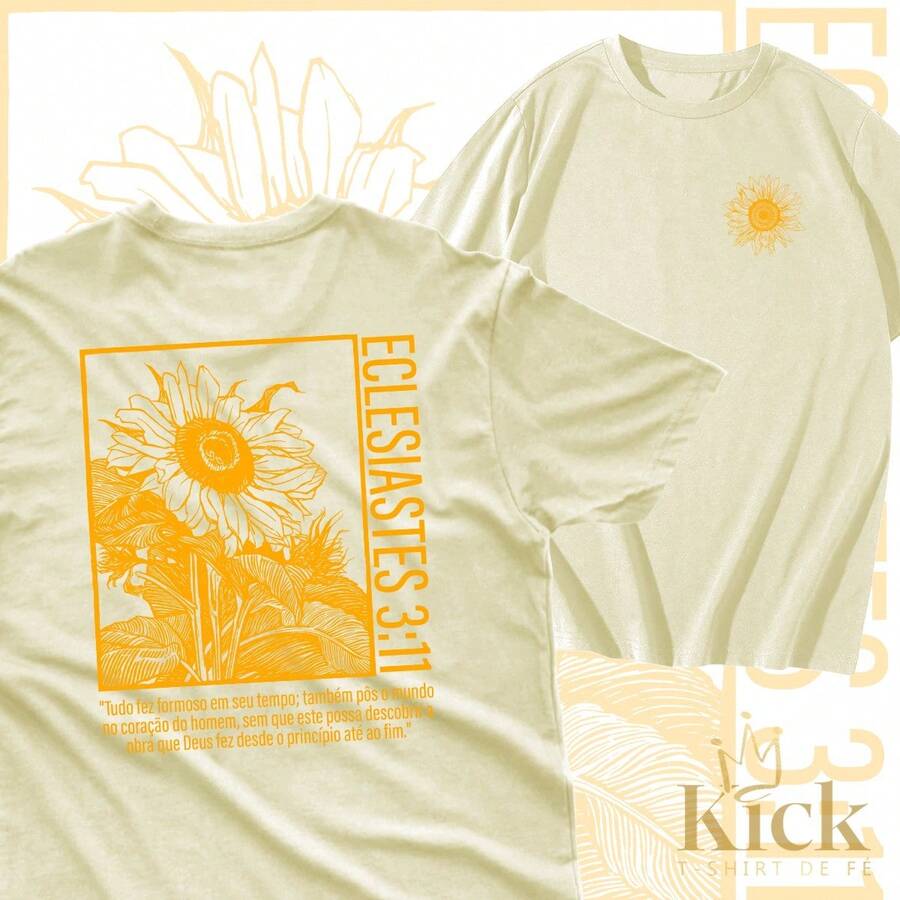 T-Shirt Ecclesiastes 3:11 T-Shirt Unisex 100% Cotton - Crema - Ver 1