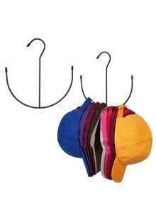1 pieza Organizador de sombrero multifuncional, perchero negro para almacenar bufandas, cinturones, tirantes, zapatos y accesorios, para uso diario en el hogar, oficina, dormitorio y entrada - Multicolor - Ver 3