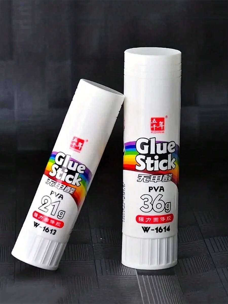 2支/套 无甲醛强力固体胶棒，学生专用，手工胶棒，适用于幼儿园、办公室，速干高粘度果冻胶，适合学生和儿童使用