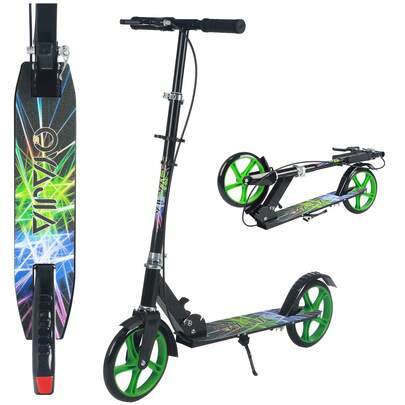 Folding Scooter, Adult Scooter, Kick Scooter, City Scooter, 3 Levels Height Adjustable, 200 Mm Wheels
