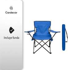 LENIVÉ Silla Plegable para Playa,Camping,Jardin,Pesca Eventos Deportivos es Portatil Ultraligera de Lona Impermeable Incluye Funda Y Portavaso para su fácil traslado - 1 - Ver 5