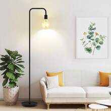 Lámpara de pie industrial para sala de estar, socket E26, 152cm, diseño minimalista para iluminación decorativa, para decoración del hogar, recámara, lectura, oficina (bombilla no incluida) - 1 - Ver 7