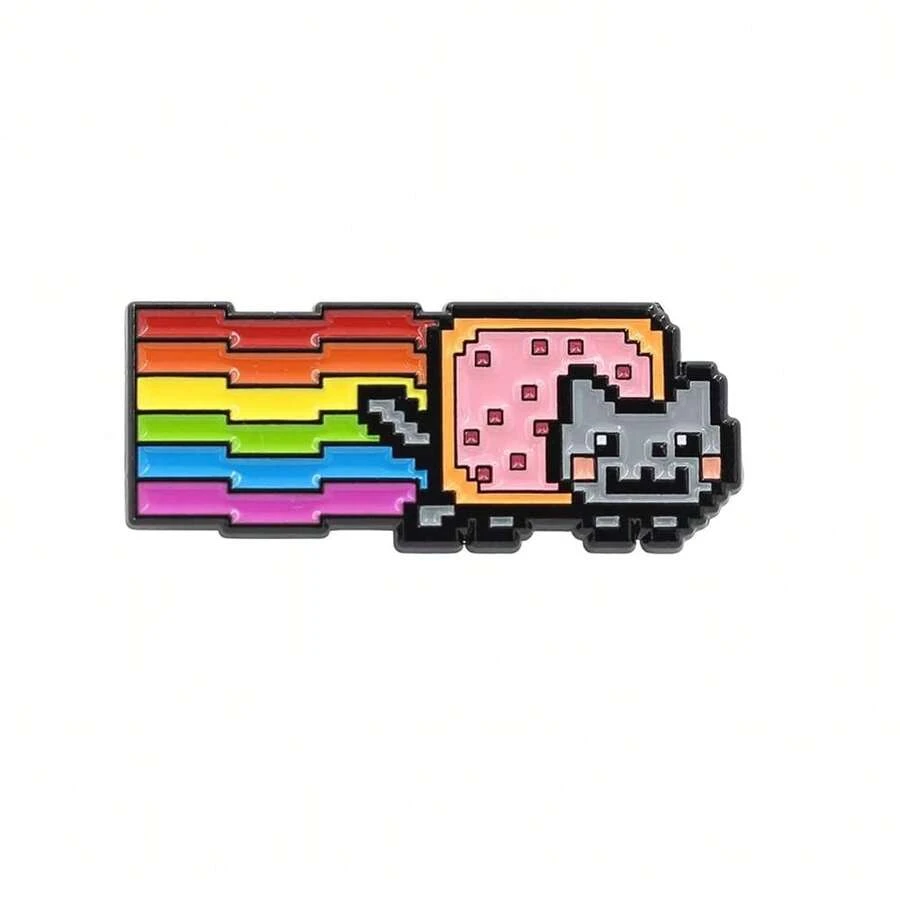 REAL SIC  Enamel Pin - Rainbow Cat Pin With Pop-Tart Meme - LGBT Pride Kawaii Pin For Jackets, Backpacks, Hats, Bags & Tops-229273 - 彩色 - 查看 1