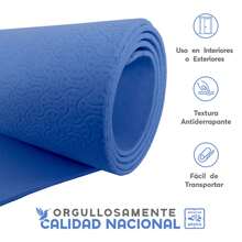 MUUK FITNESS 1 pieza Tapete de yoga antideslizante de 150x60 cm con 4 mm de grosor, tapete ligero y portátil para ejercicios de yoga, pilates, estiramientos y fitness, esterilla cómoda y estable para entrenar en casa, estudio o al aire libre - Azul Rey - Ver 8