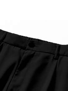 Men's Old Money Men Suit Trousers - Black - View 4