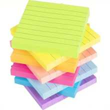 45pcs Colorful Horizontal Line Sticky Notes, Multi-Color Square Memo Pads, Fluorescent Sticky Memo Pad - Multicolor - View 6