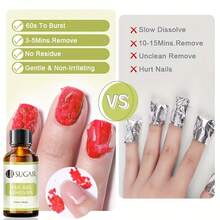 UR SUGAR 50ml Nail Gel Remover 3-5 Minutes Soak-Off UV Gel Polish Quick Cleaner Manicure Semi Permanent Varnish Nails Art Tools - 無色 - 查看 6