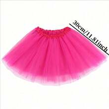 1pc/5pcs 3-Layer Neon 80s Women's 30cm Tutu Princess Tutu Skirt Birthday Party Tutu Dress Up Tutu Skirt Holiday Carnival Costumes. Valentine's Day Accessories