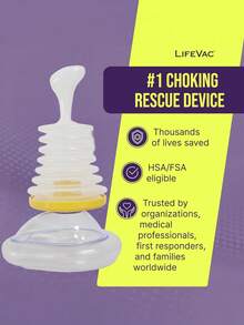 1 dispositivo + 1 máscara grande + 1 máscara pequeña + bolsa de almacenamiento, dispositivo antiahogo, dispositivo de rescate por ahogo para adultos, dispositivo portátil de succión de vías respiratorias, dispositivo de Heimlich para kit de primeros auxilios en el hogar y viajes