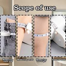 OUTBALL Auto-Retractable Body Measuring Tape, 60 Inch 3D Measuring Tape Fitness Body Measurements White Body Measuring Tape For Waist, Hip, Bust, Arms