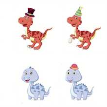 6/12pcs Dinosaur Stickers DIY Face Makeup Stickers Student Reward Stickers, Cartoon Stickers For Party, Holiday Decoration,Dinosaur Party,Dinosaur Stickers,Dinosaur