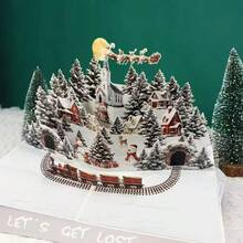 3D 立体圣诞贺卡 - 圣诞老人、驯鹿、雪村和月光夜空的圣诞夜场景 - 送给朋友和家人的节日贺卡，节日贺卡 | 节日设计 | 详细插图，圣诞贺卡 - 彩色 - 查看 8