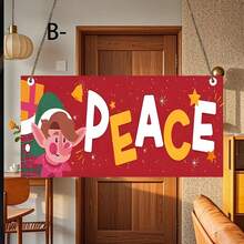 1 PIEZA Cuadro decorativo colgante de madera - Hermoso mural para el hogar, dormitorio y oficina, regalo ideal para seres queridos - Decoraciones navideñas/Regalos de Navidad/Decoraciones navideñas, Placa de pintura de panel única Colgantes para decoración de habitaciones - Ideas de regalo de decoración navideña vintage - Tablero de madera - rectangular - Ver 3