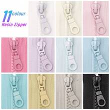 Conjunto de Zíperes: 177.16 Polegadas de Zíper com 10 Cursores de Zíper, Corrente de Zíper de Resina Colorida 5#, 10 Opções de Cores, Comprimento Personalizável, Adequado para Bolsas, Artesanato