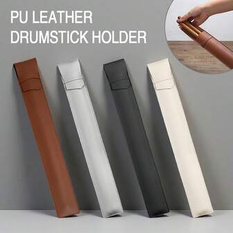 鼓棒包，便携式鼓棒包和鼓棒盒，PU皮革鼓棒架，适用于所有鼓棒和打击槌，鼓手礼物