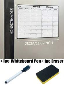 Magnetyczny kalendarz suchościeralny do lodówki, magnetyczny kalendarz na białą tablicę do lodówki, miesięczny kalendarz rodzinny z notatkami i menu, magnetyczny kalendarz do lodówki, magnetyczny kalendarz suchościeralny, wystrój kuchni, miesięczny planer do lodówki, akcesoria do lodówki do planowania obowiązków i menu (różne rozmiary) - Wielokolorowe - Zobacz 8