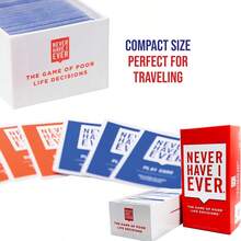 Super Caixa 10,5cm*19,5cm" Nunca Tive | Edição Clássica Jogos de Bebida para Festas de Adultos, Natal, Halloween, Ação de Graças, Dia dos Namorados, Dia das Mães, Réveillon