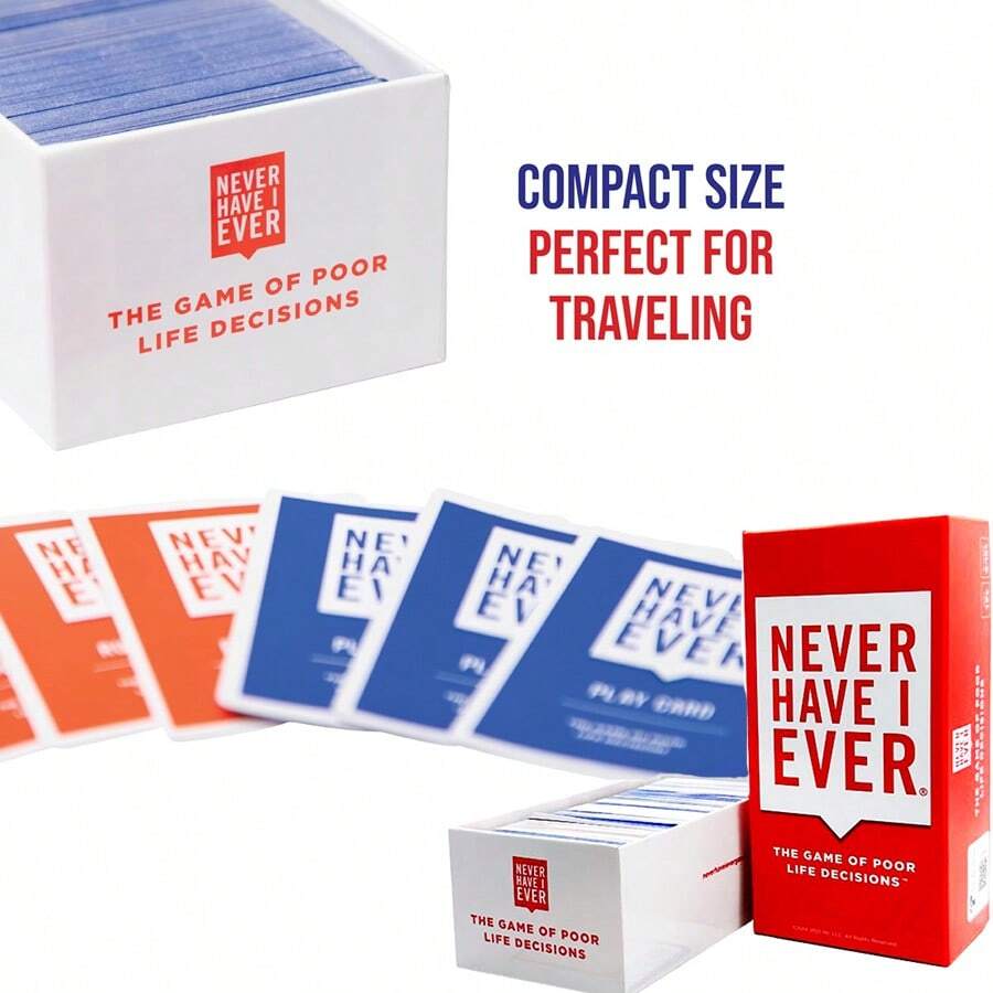 Super Caixa 10,5cm*19,5cm" Nunca Tive | Edição Clássica Jogos de Bebida para Festas de Adultos, Natal, Halloween, Ação de Graças, Dia dos Namorados, Dia das Mães, Réveillon