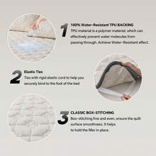 Waterproof Mattress Pad - 1 Pc Soft&Breathable King-Size Mattress Pad, Removable Waterproof Mattress, Comfortable Bedding - Protective Cover, Hotel Quality, Strap Design - Blue - View 7