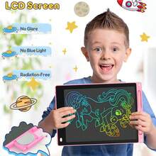 8.5英寸液晶手写板，电子绘图板和涂鸦板，适合12岁以上青少年，教育类生日礼物（男女通用） - 彩色 - 查看 3