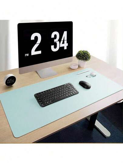 وسادة ماوس لمس جلد طبيعي بحجم كبير، وسادة رياضية إلكترونية للمكتب المكتبي، مضادة للانزلاق ومقاومة للماء، مناسبة لمكاتب الدراسة وسادات جلدية.