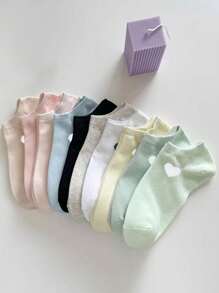 40pcs/20pcs/10pcs/6pcs/2pcs Of Women's Short Socks,Invisible Socks,White Socks,Women Socks,Cute Socks,Girls Socks, Black Socks,Cartoon Details, Guide Rail Breathable Hole Design, Moisture Wicking, Soft And Smooth, Suitable For Various Holidays, Sports, Leisure, Business And Other Daily Wear, Can Be Worn All Year Round, Color Combinations Are Random.