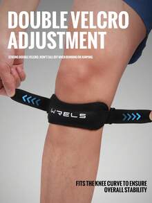 1 pieza Rodillera deportiva profesional WRELS - Cinturón patelar de protección de presión, ajuste y estabilización de la rodilla, protección antideslizante para baloncesto, escalada, carrera - Protector de rodilla, regalo deportivo profesional