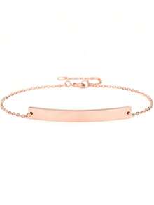 1件定制个性化手链，个性化礼物，友谊手链，定制名字手链，母亲节礼物，返校礼物，新年礼物，金色，银色，玫瑰金，时尚，彩色，复古，简约，男女皆宜，休闲，可爱，定制，个性化