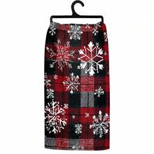 1set/1pc/100pcs Christmas Retro Geometric Checkered Snowflake Pattern Kitchen Towel And Dishcloth, Suitable For Interior Decoration In Restaurants, Kitchens And Bathrooms, Party Decoration, Holiday Gifts, And Can Also Be Given As A Christmas Present