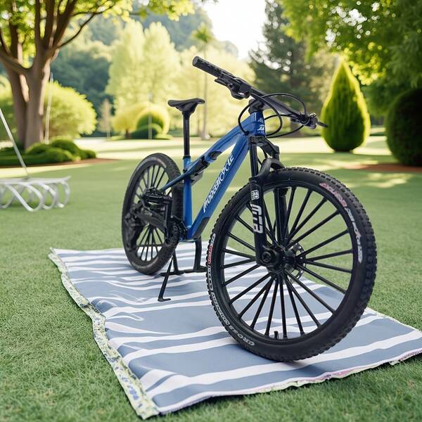 Modelo de bicicleta de montanha em liga metálica em escala 1:8, brinquedo colecionável de simulação de bicicleta de estrada/bicicleta de rua, presente de formatura/Natal