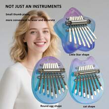 Mini Kalimba Piano de Pulgar de 8 Teclas, Piano de Dedo Portátil, Regalos para Fiestas, Regalos de Navidad