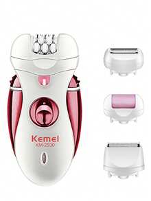 Kemei 科美 KM-2530 多功能电动脱毛器，女士剃毛器 | 刀头带 4 个配件 - 无线剃须刀，适用于身体、腋窝、腿部、比基尼脱毛 | 便携式个人护理旅行、万圣节/圣诞节礼物 | 护肤、返校和冬季使用 - 彩色 - 查看 12