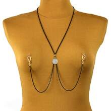 Nipple Jewelry Chain Non Piercing - Fake Nipple Piercing With CZ Dangle For Women, Sexy Chain Necklace To Nipple - Sexy Body Chain