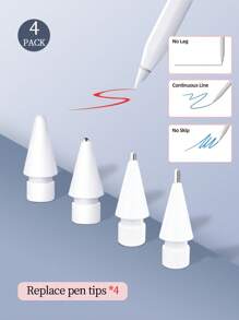 3/4/6/8 Replacement Nibs, Compatible With Apple Pencil 1st/2nd Generation; Nibs Compatible With IPad Pro Pencil 2nd/1st Generation, Comes With Nib Box, Pen Sleeve, Replacement Pen Cap, Suitable As Birthday And Holiday Gifts For Mother, Family And Friends.