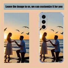 1pc Customized Transparent Shockproof Phone Case With Personal Photo, Soft Protective Back Cover Compatible With IPhone 17 16 15 14 13 12 11 Pro Max 14 15 16 Plus 16e SE4, Galaxy S25 S24 S23 S22 Ultra Edge, Personalized Gift For Couples, Friends, Family, Anniversary, Valentine's Day, Birthday, Wedding, Mother's Day, Father's Day, Best Friends - Clear - View 1