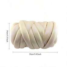 500g 1PC Polyester Fiber Thick Super Bulky Chunky Yarn Hand Knitting Woven Thread, Ideal For Christmas Gifts - DIY Hand-Knit Giant Yarn For Basket, Blanket, Carpets & Festive Presents - Multicolor - View 11