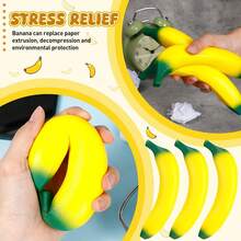 1/3/6/10件香蕉减压玩具各种水果弹力玩具PU减压球教室生日圣诞节礼物小型派对用品减压派对礼品袋填充物 - 彩色 - 查看 3