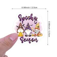 500 Peças Rolo de Adesivos de Gnomos de Halloween, Adesivos Impermeáveis de Vinil para Feriados, Jornalismo, Laptop, Para-choque, Skate, Garrafas de Água, Computador, Telefone Celular, Suprimentos para Festa de Halloween