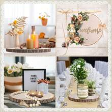 1/5pcs Natural Unfinished Wooden Slices, Wooden Discs For Display, Crafts, Painting, Tabletop Decor, Wood Carving, DIY Projects, Woodworking, Weddings, Christmas Crafts, Adult Crafts, Arts & Crafts, Coasters, Wooden Toys, Wooden Decorations - Multicolor - View 6