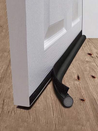 37.8in/96cm Leather Door Seal - Windproof, Sound-Insulating Weatherstrip, Waterproof & Insect-Proof, Self-Adhesive Draft Stopper